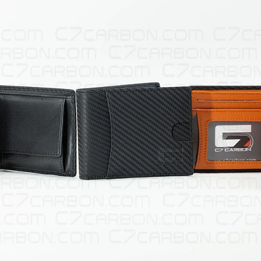 NWT Carbon Fiber Leather Wallet Bifold with RFID Blocking Ships today